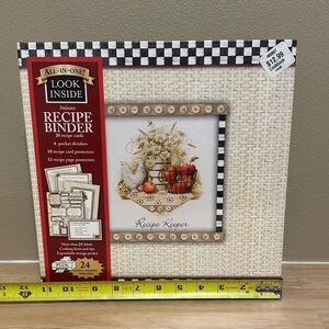 Deluxe Recipe Binder with Floral Design
